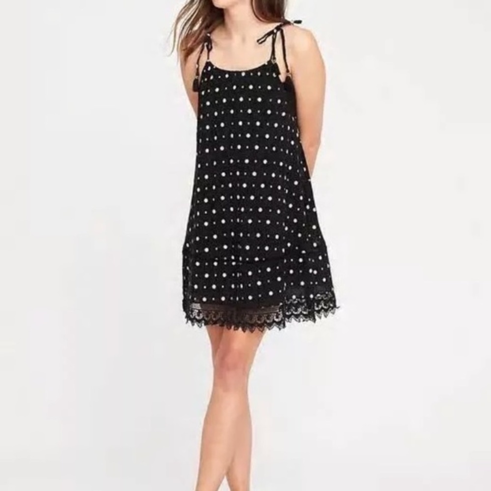 OLD NAVY Swing Dress with Crochet Detailing